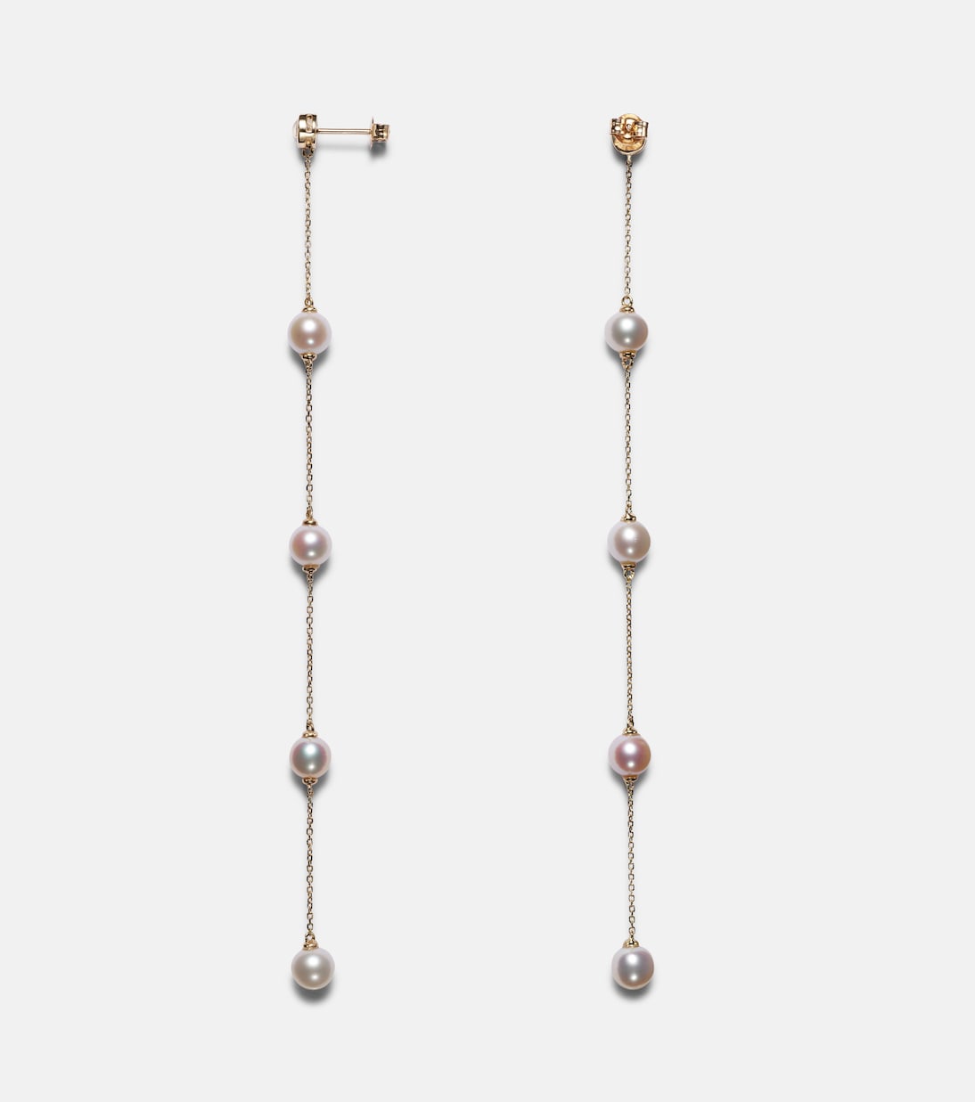 Boucles d'oreilles en or 14 ct, diamants et perles | Mateo