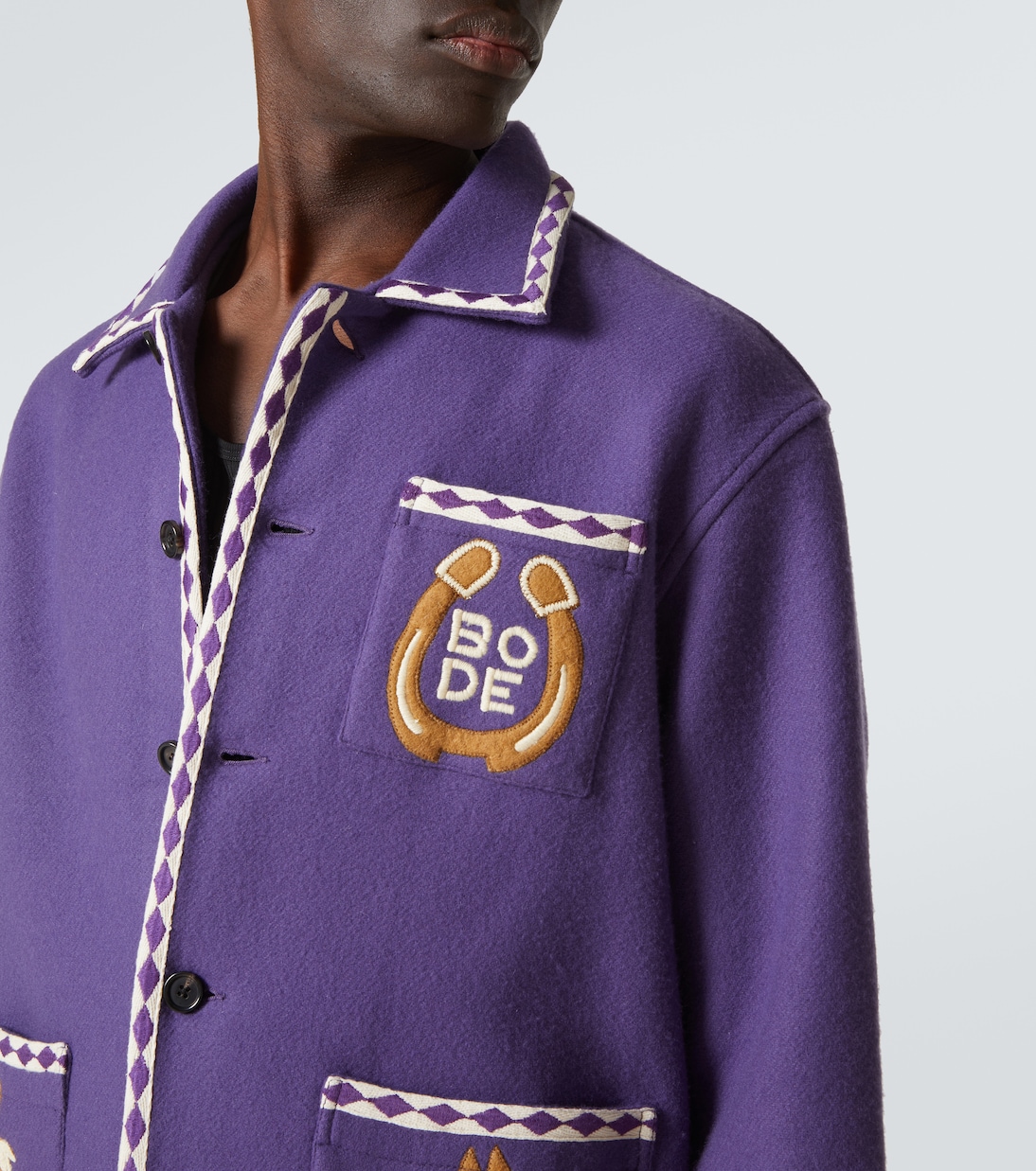 Bronco embroidered wool jacket | Bode