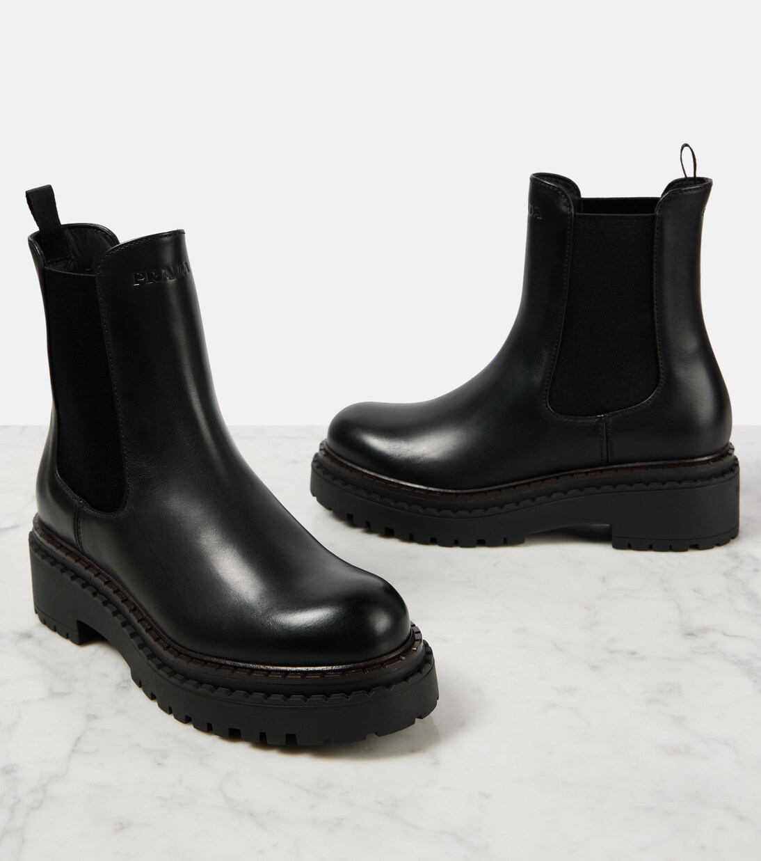 Chelsea Boots aus Leder | Prada