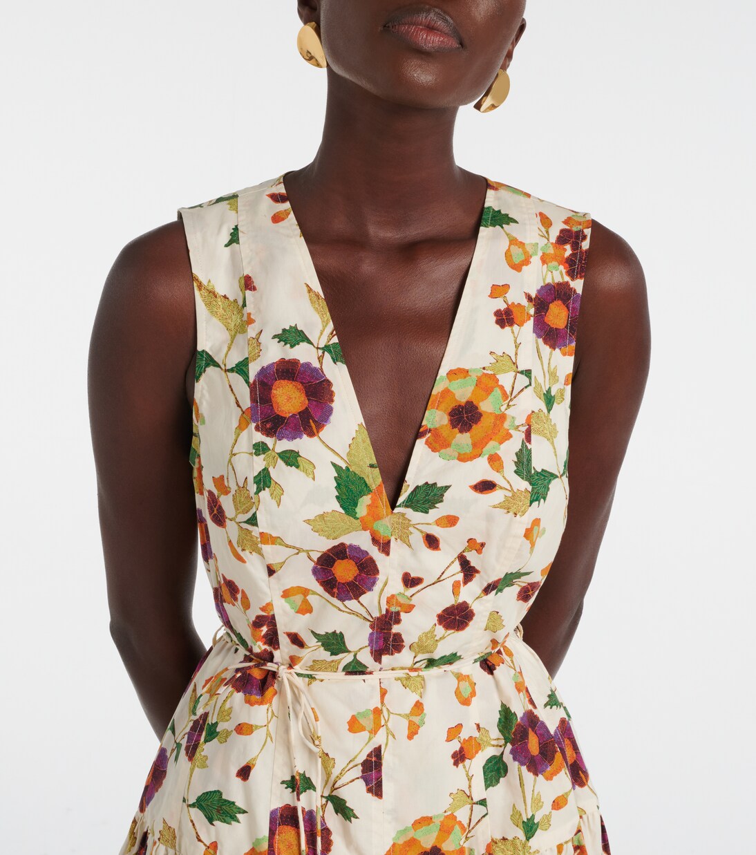 Robe midi Kiran en coton à fleurs | Ulla Johnson