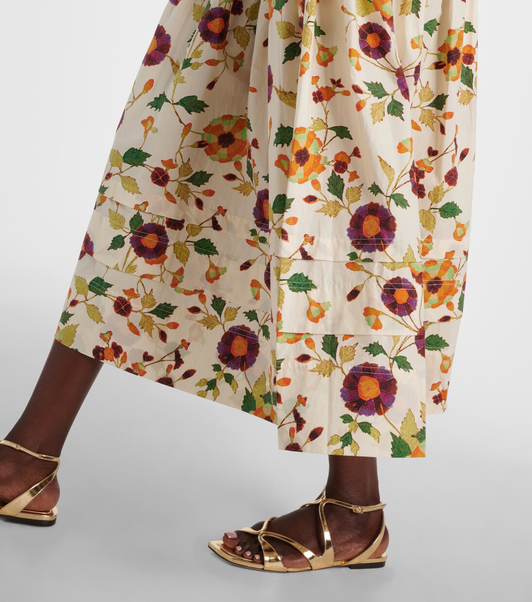 Robe midi Kiran en coton à fleurs | Ulla Johnson