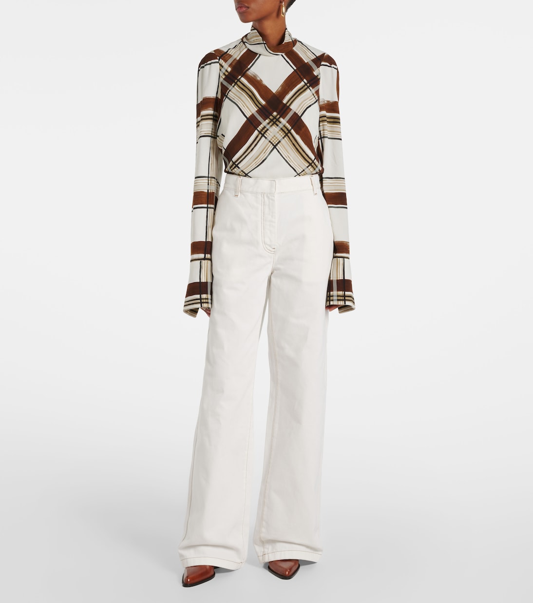 Jeans rectos de tiro alto | Dries Van Noten