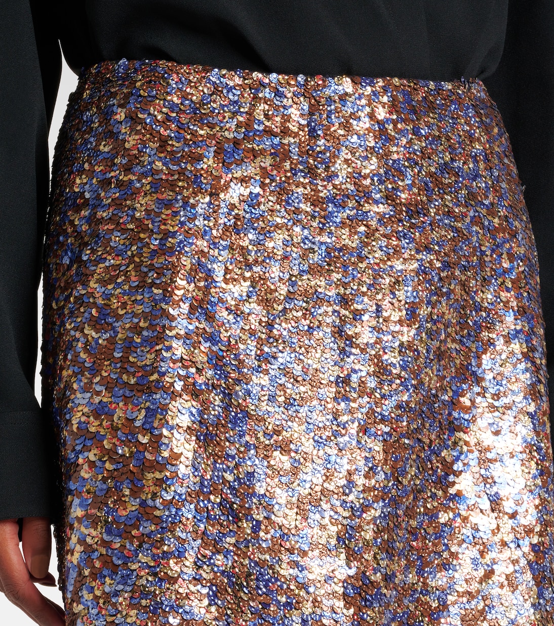 Midirock aus einem Wollgemisch mit Pailletten | Dries Van Noten