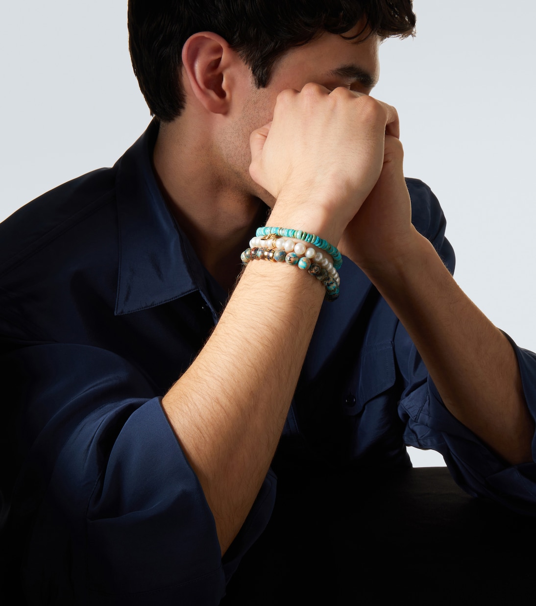 Set de 3 bracelets en or 14 ct et pierres précieuses | Sydney Evan