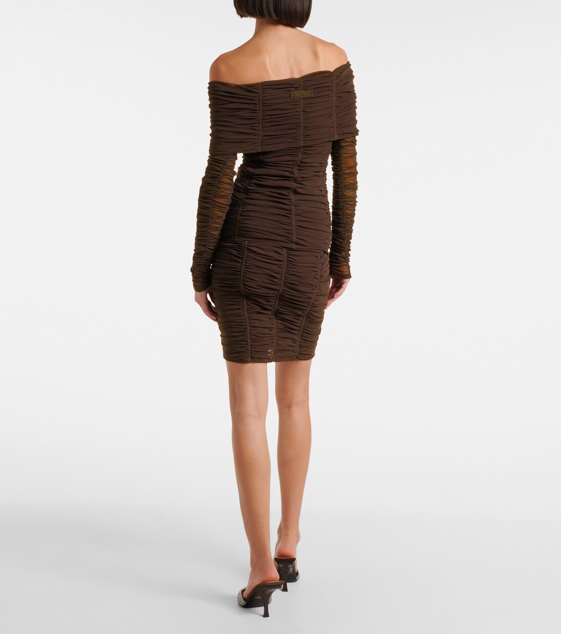 Ruched off-shoulder jersey top  | The Attico