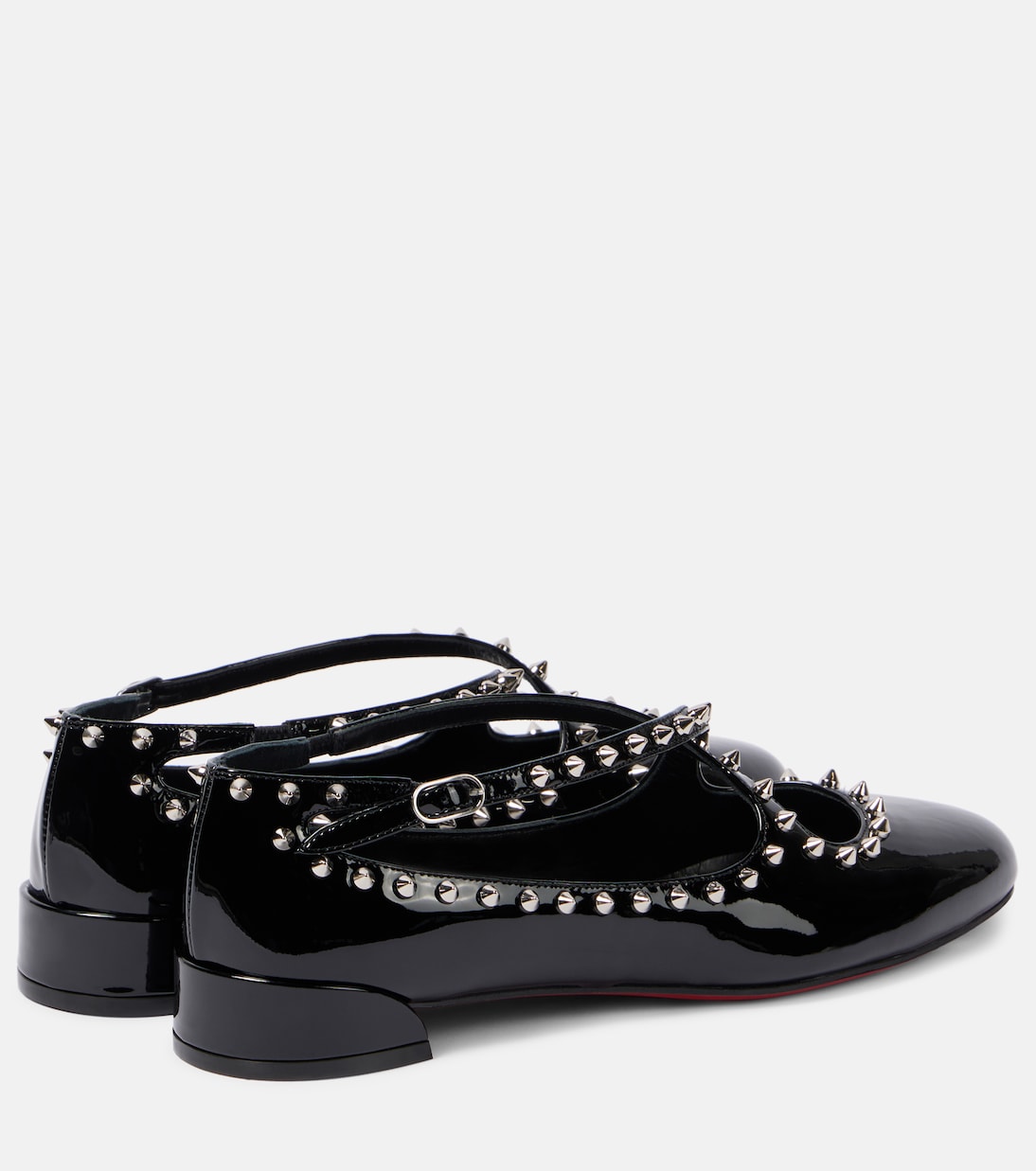 Pilouta Jane spiked patent leather ballet flats | Christian Louboutin