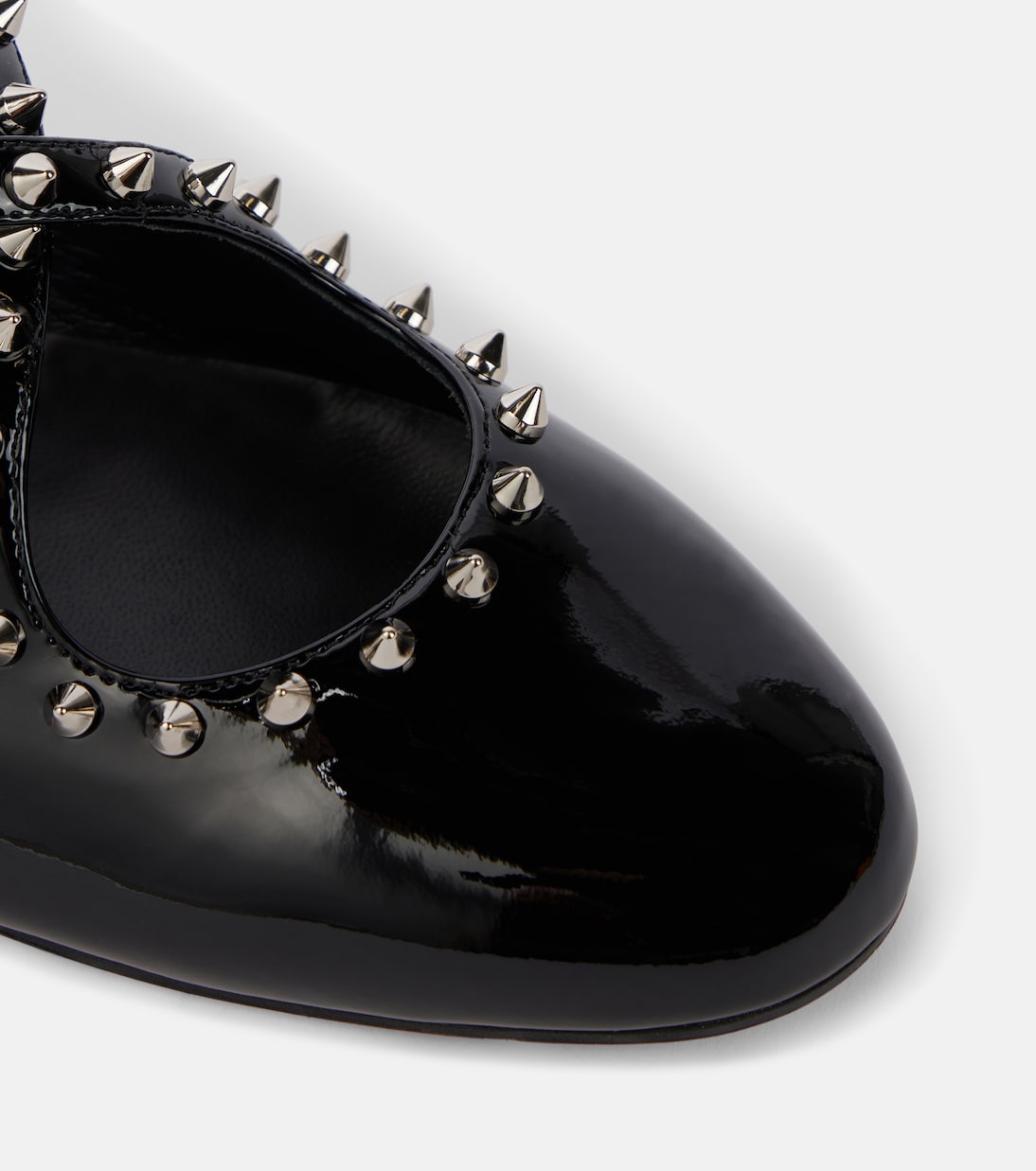 Pilouta Jane spiked patent leather ballet flats | Christian Louboutin