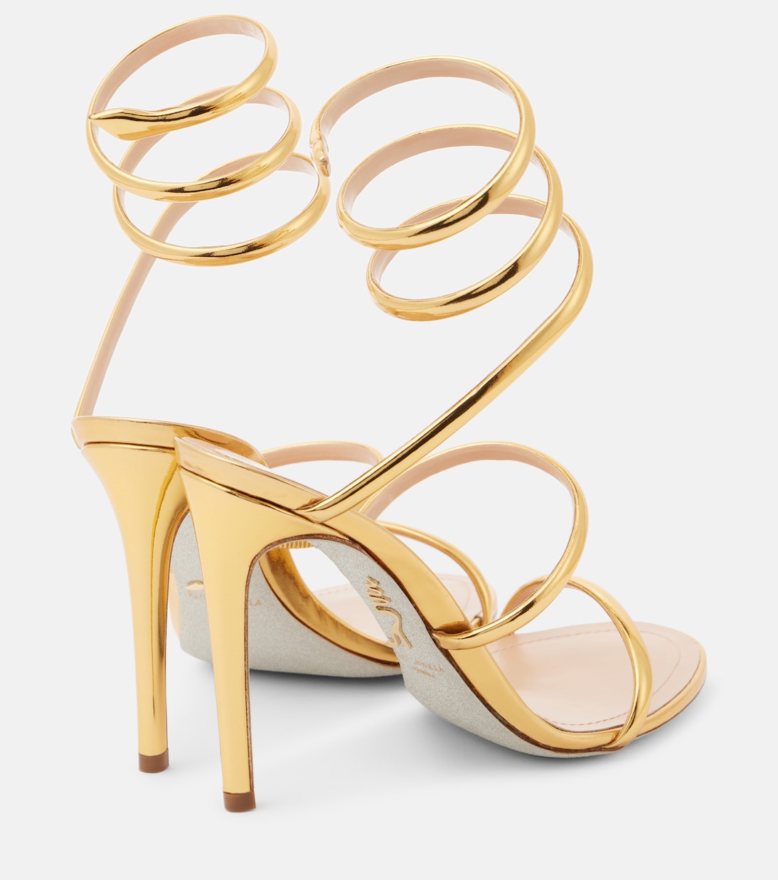 Cleo 105 mirrored leather sandals | Rene Caovilla