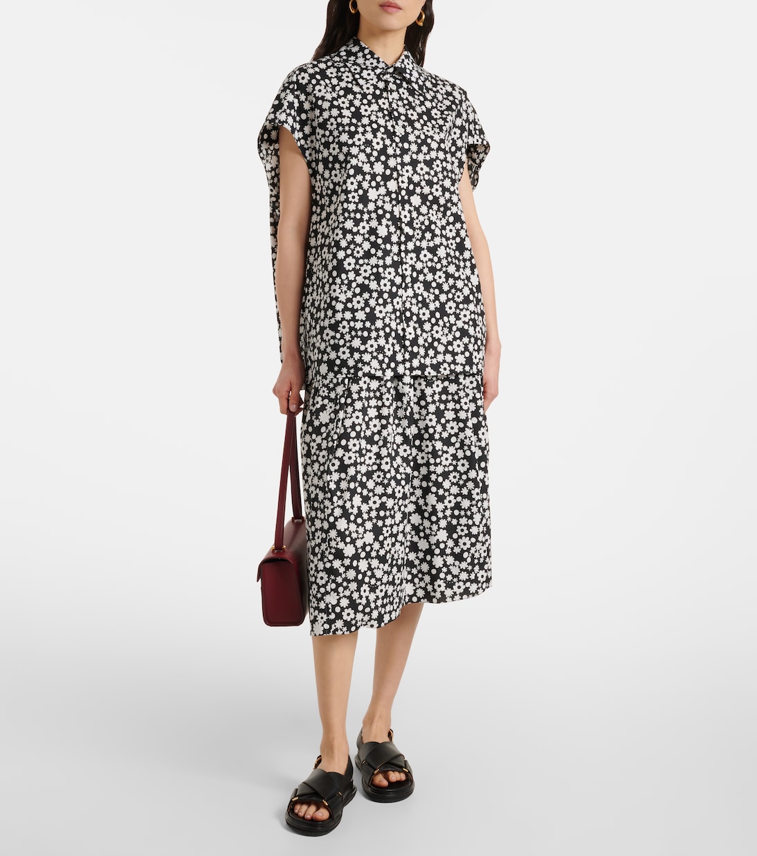 Bedrucktes Hemd aus Baumwollpopeline | Marni