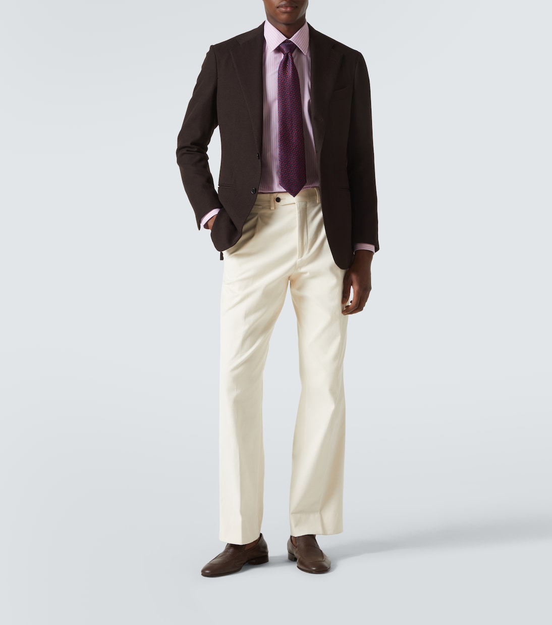 Striped cotton poplin shirt | Charvet