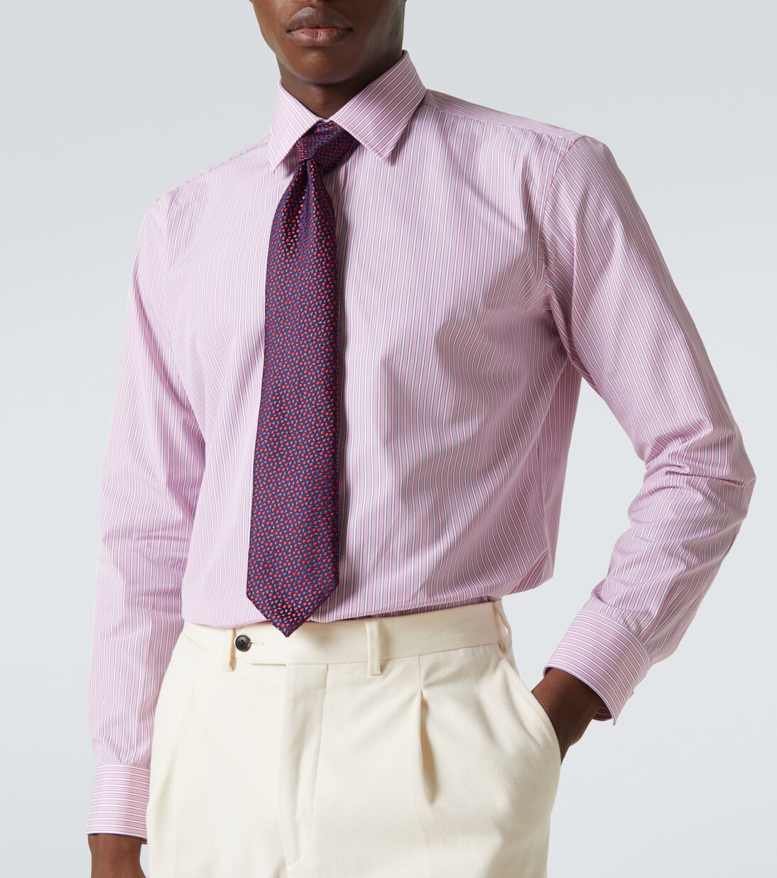Striped cotton poplin shirt | Charvet