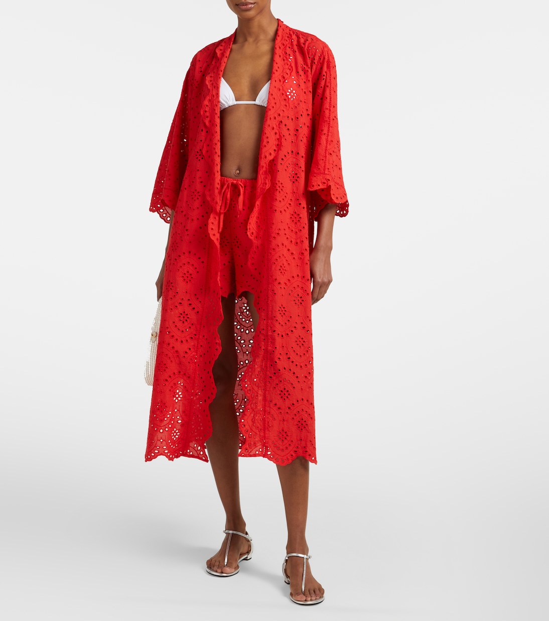 Broderie anglaise cotton shorts | Poupette St Barth