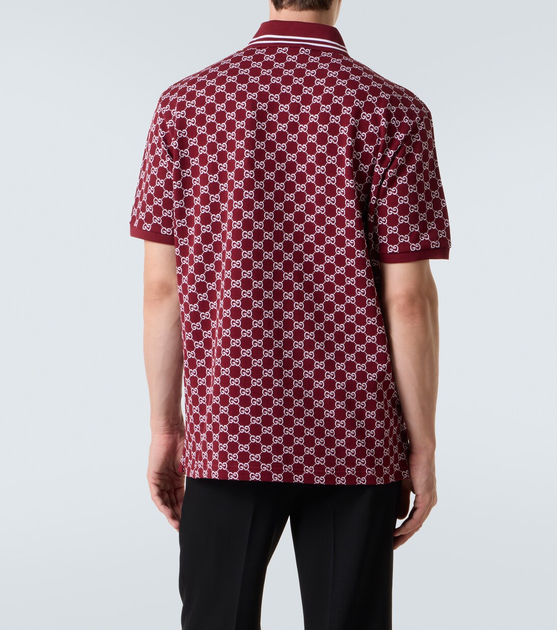 GG cotton piqué jacquard polo shirt | Gucci