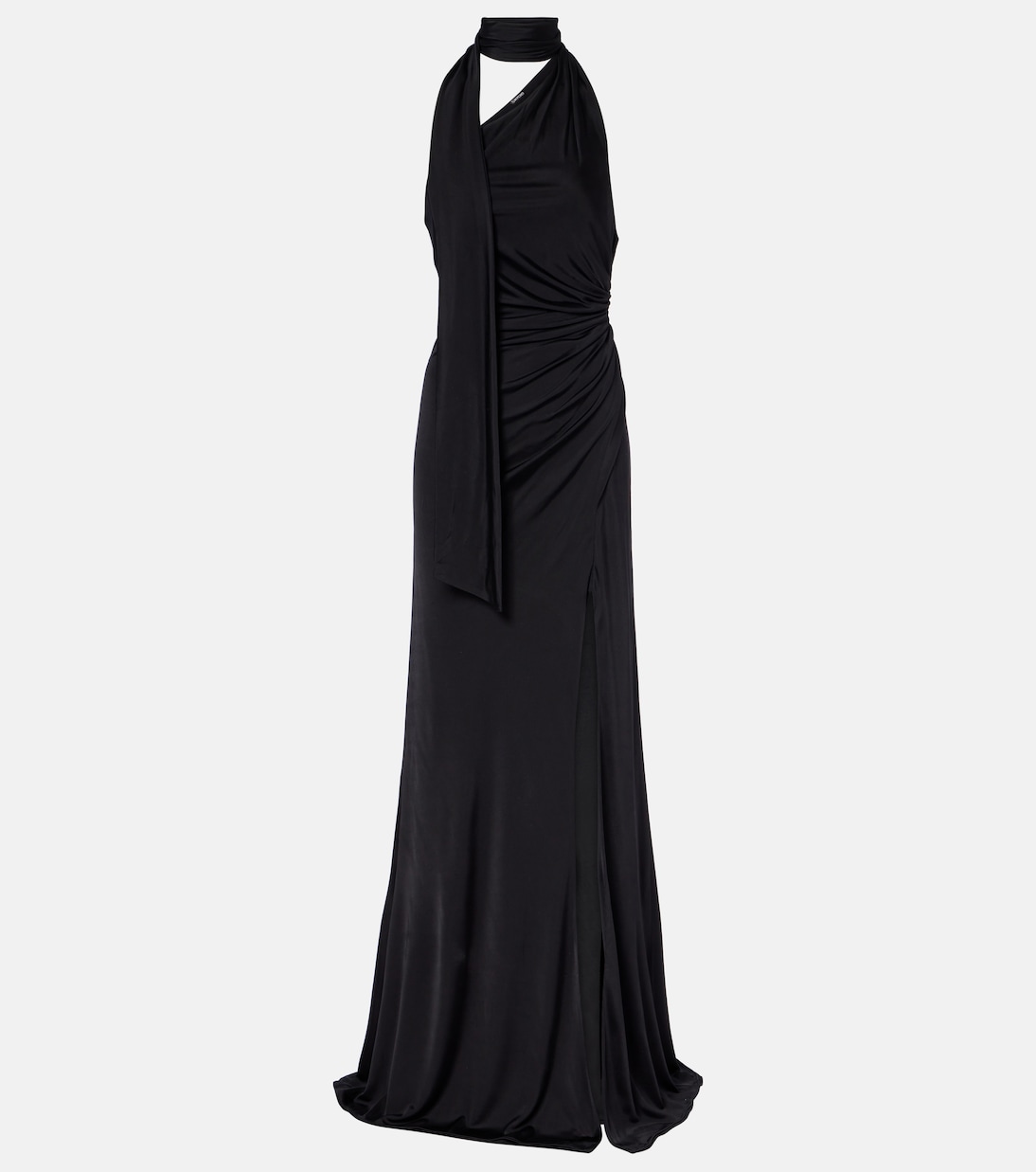 Scarf-detail one-shoulder jersey gown | Tom Ford