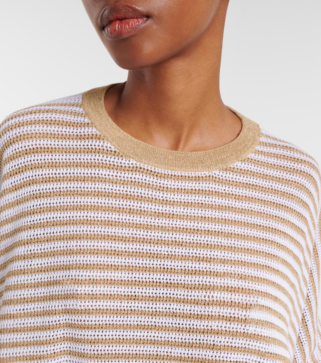 Knitted striped top | Brunello Cucinelli
