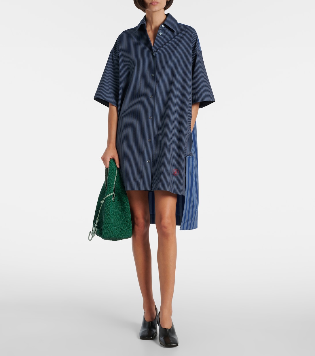 Robe chemise rayée en coton | JW Anderson