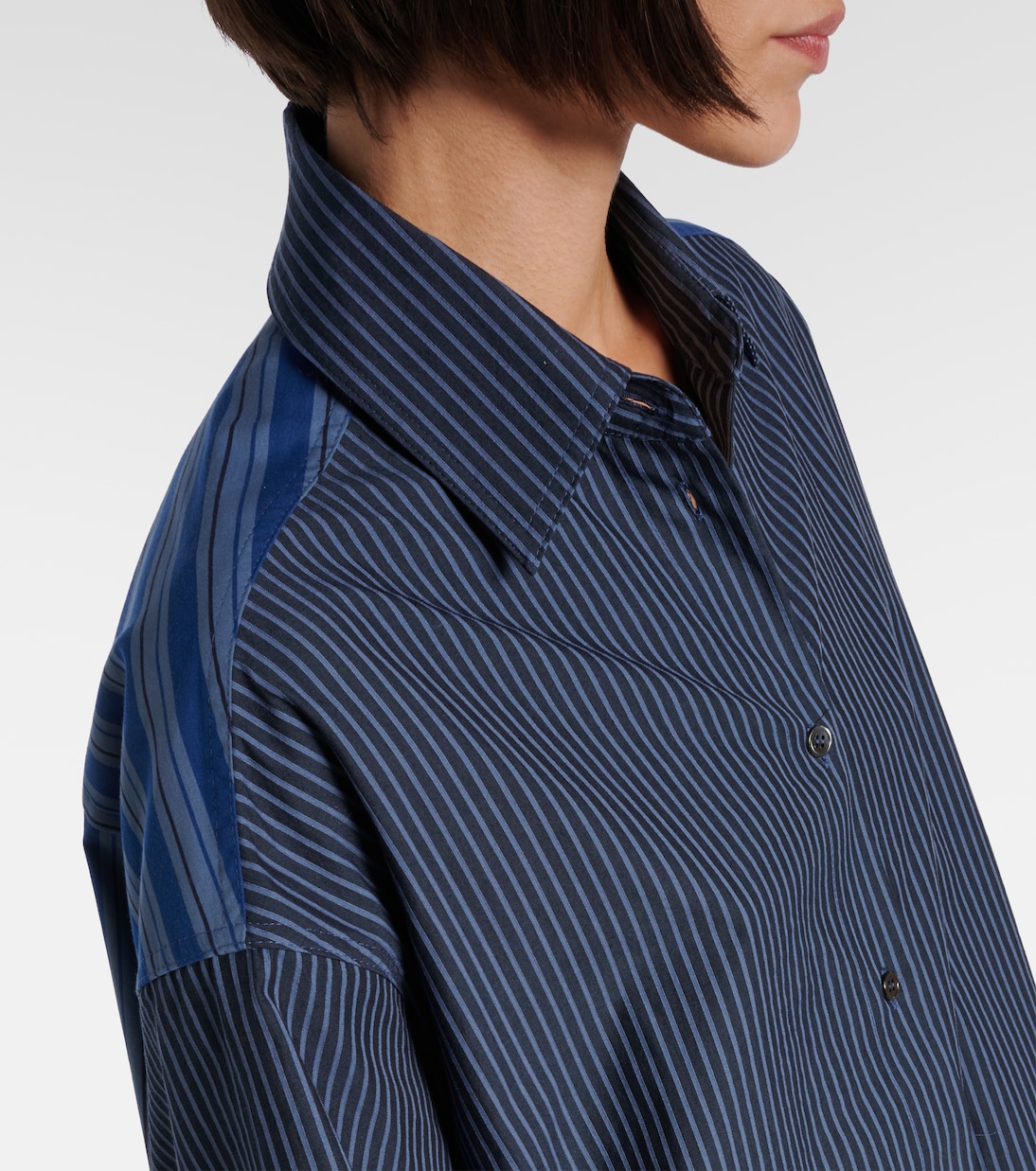 Robe chemise rayée en coton | JW Anderson