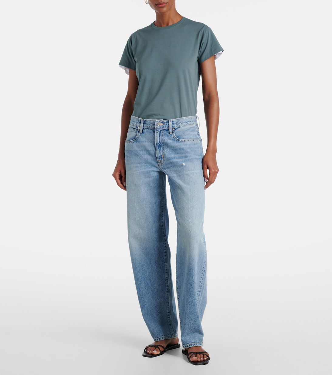 Jean ample Ella à taille mi-haute | Slvrlake