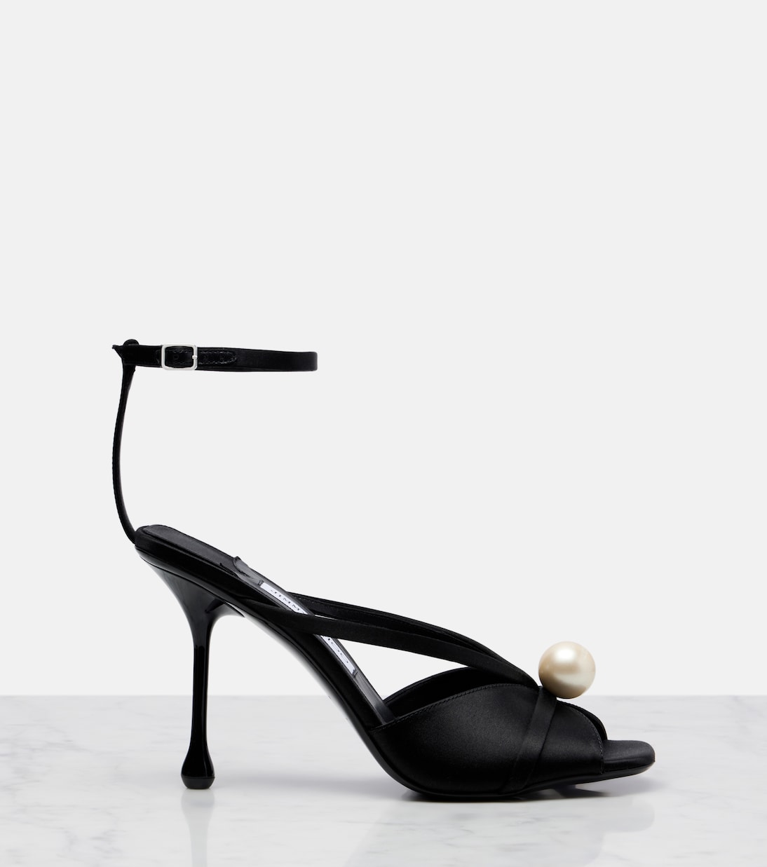 Verzierte Sandalen Siva 95 aus Satin | Jimmy Choo