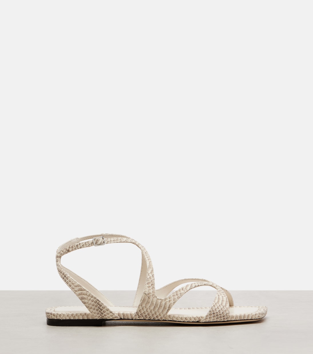 Ayla snake-effect leather sandals | Jimmy Choo