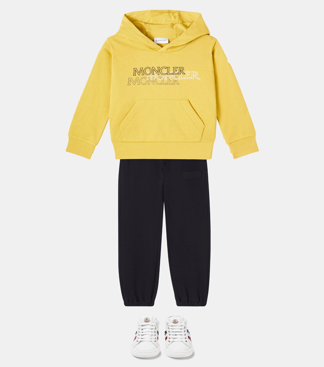 Logo cotton jersey hoodie | Moncler Enfant