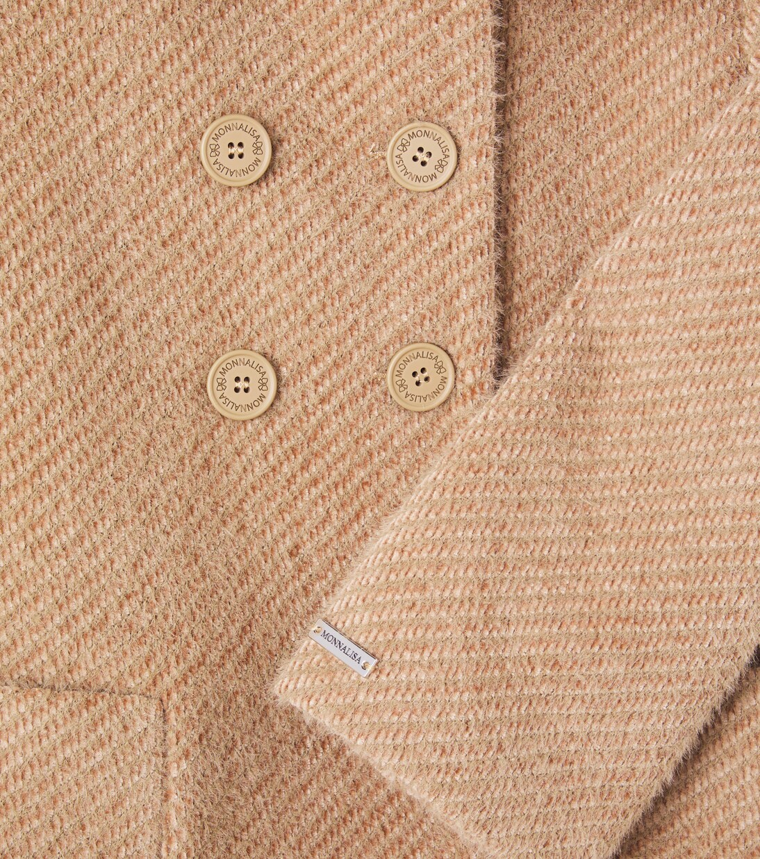 Floral-appliqué coat | Monnalisa