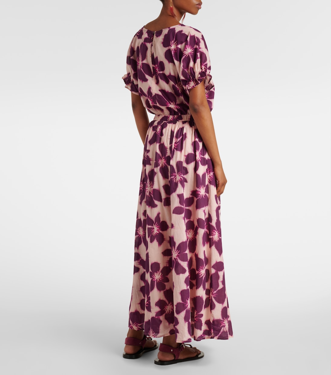 Falda larga Jess de gasa de algodón floral | Velvet