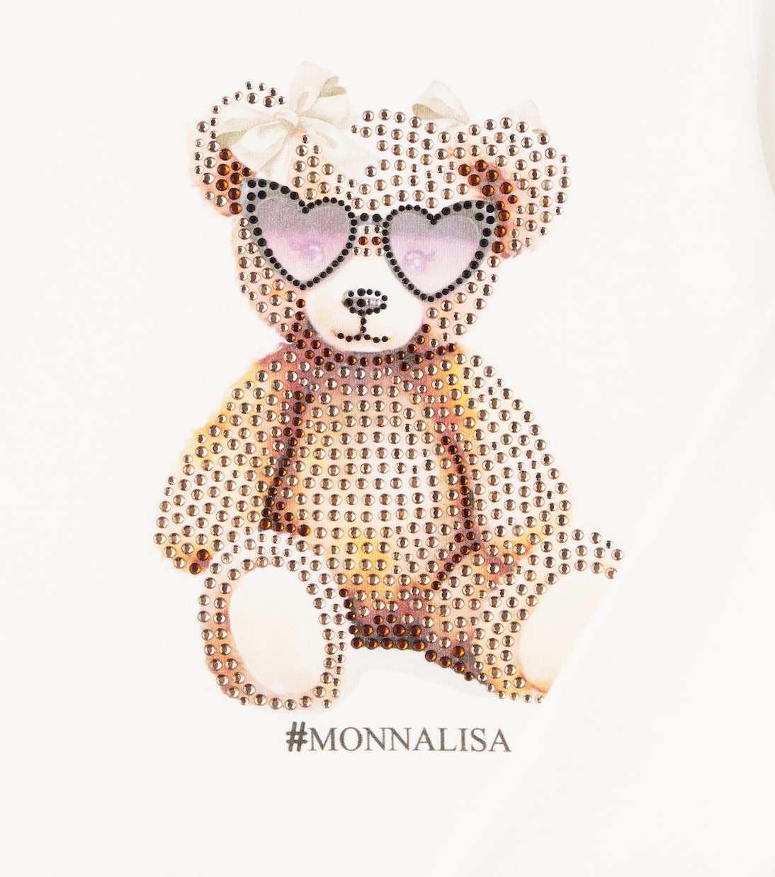 T-shirt en coton mélangé à ornements | Monnalisa