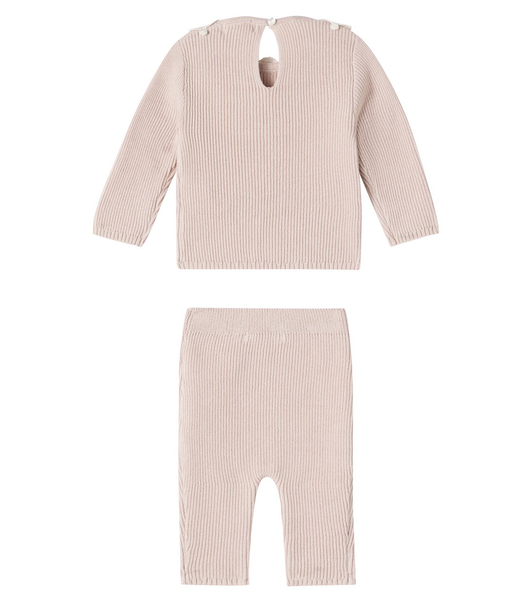 Baby Lucette set of cotton sweater and pants | Bebe Organic
