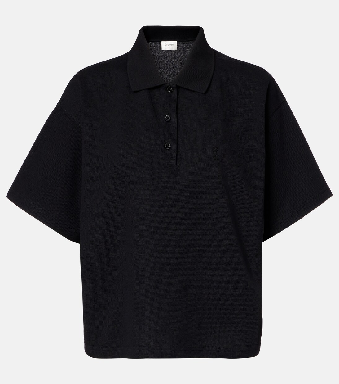 Cassandre cotton-blend piqué polo shirt | Saint Laurent