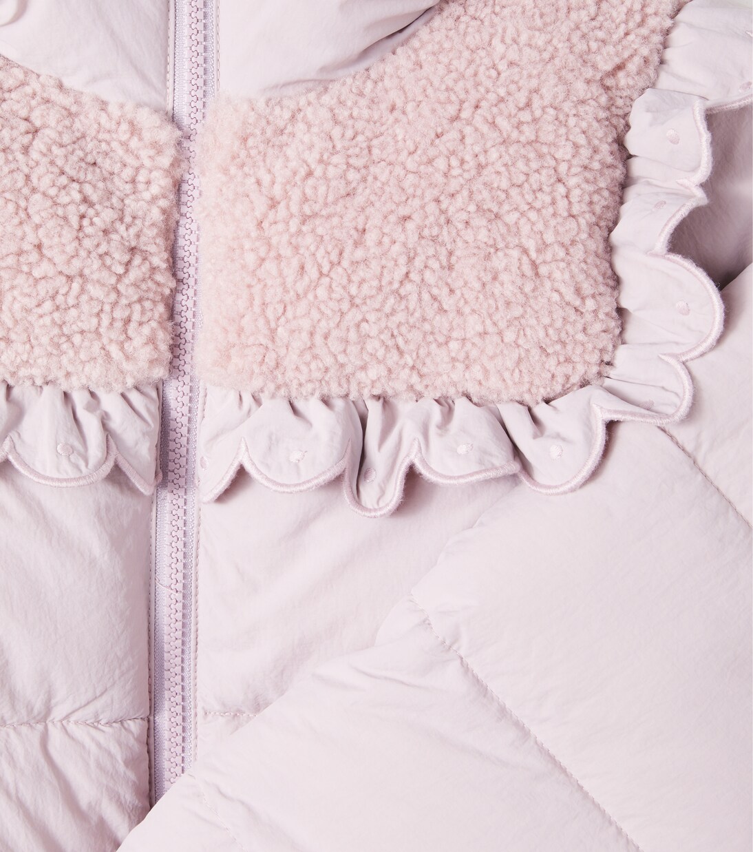 Camila hooded padded ruffled jacket | C'era Una Volta