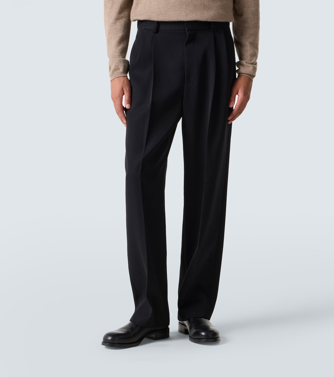 Zev virgin wool straight pants | The Row
