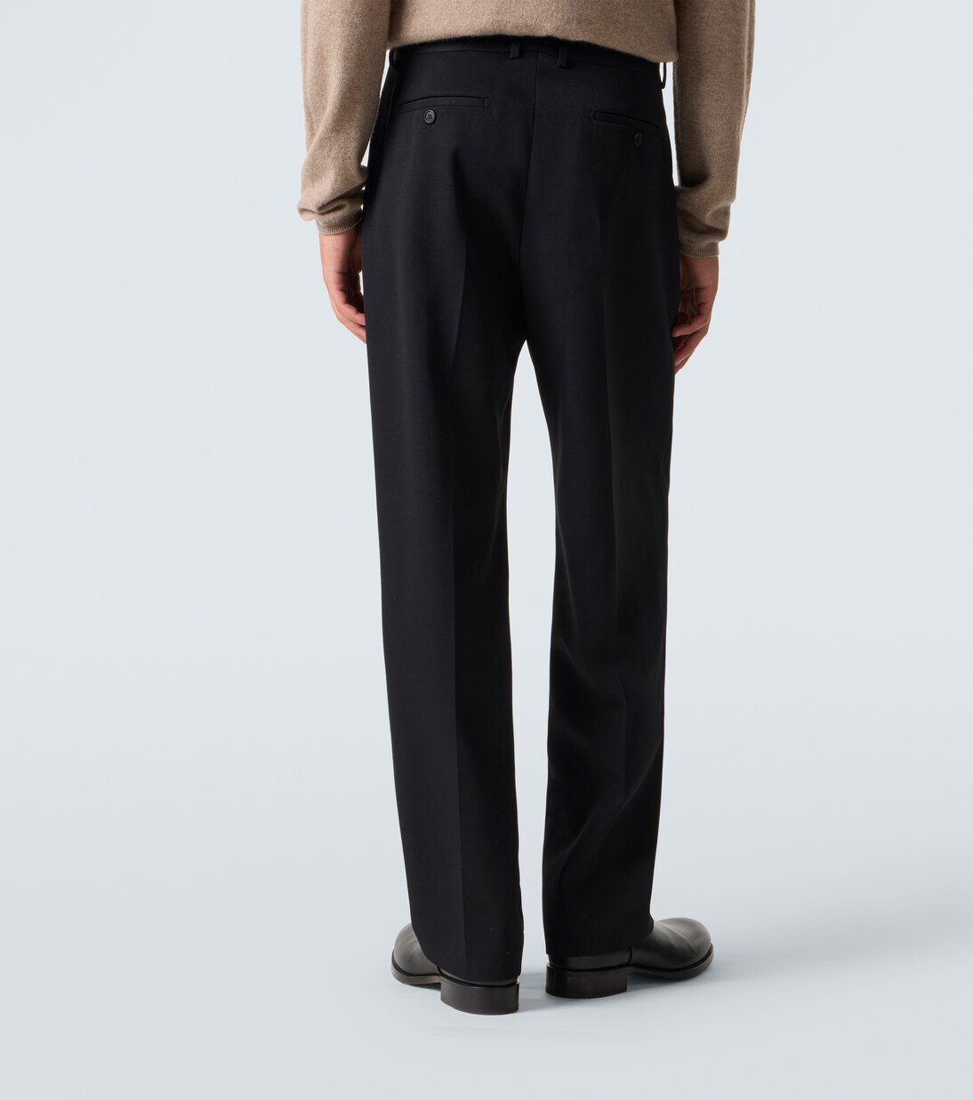 Zev virgin wool straight pants | The Row