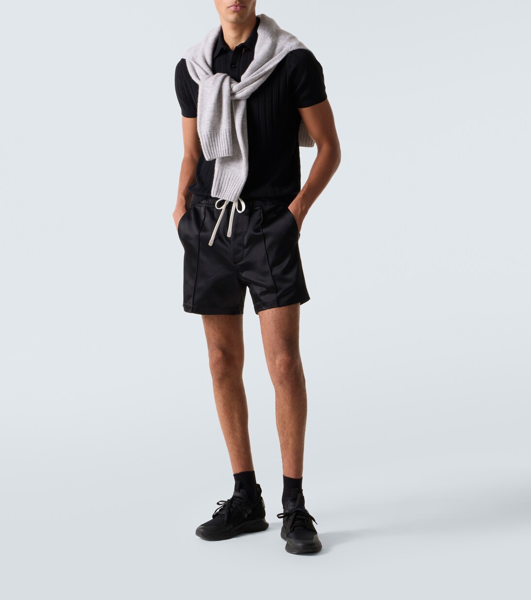 Jago leather-trimmed sneakers | Tom Ford