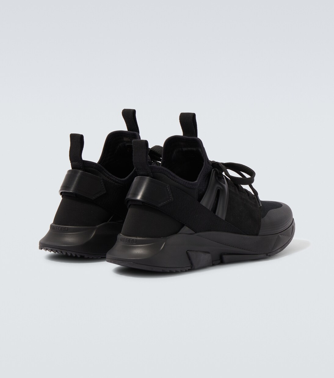 Jago leather-trimmed sneakers | Tom Ford