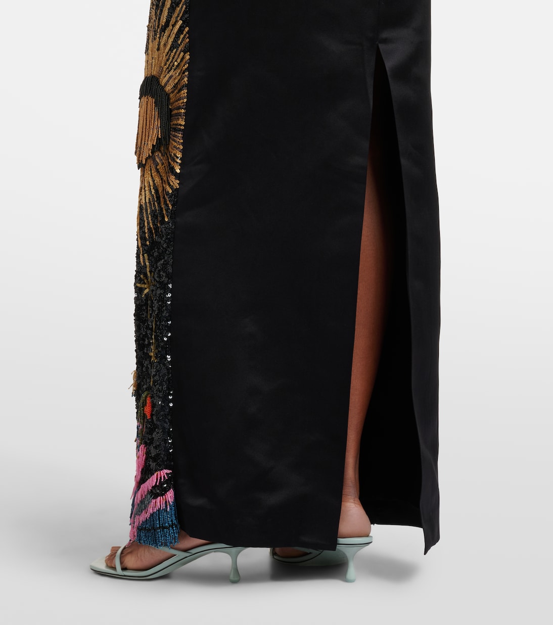 Robe aus einem Seidengemisch mit Pailletten | Johanna Ortiz