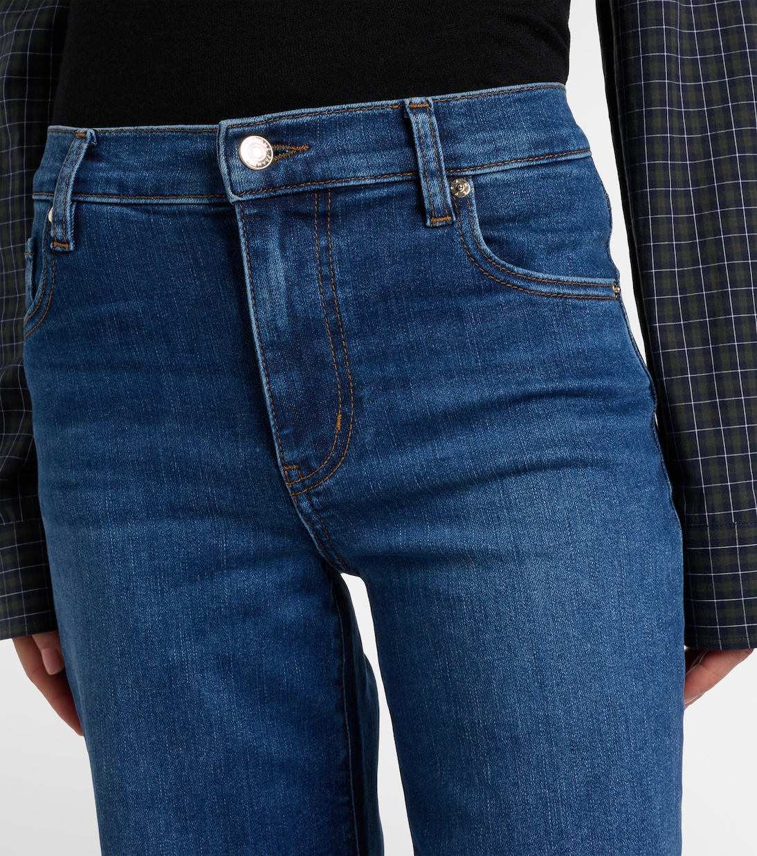 Mid-Rise Straight Cropped Jeans Mellow | Frame