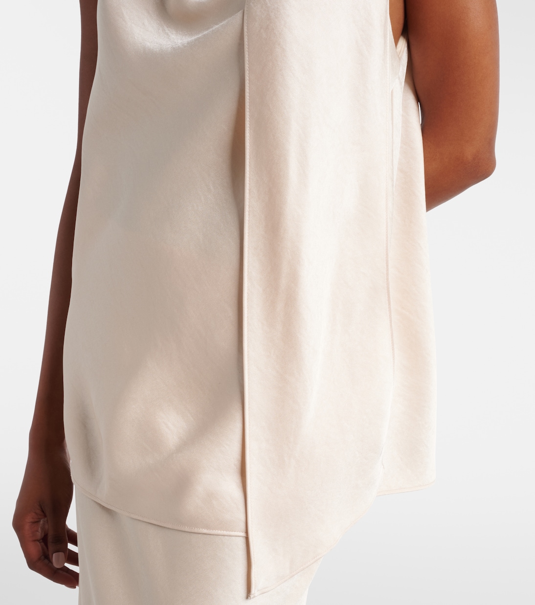 Scarf-detail satin top | Vince