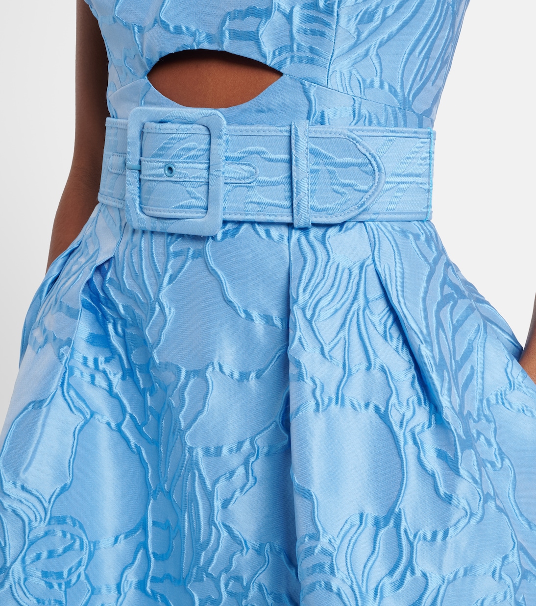 Aegir belted jacquard midi dress | Rebecca Vallance