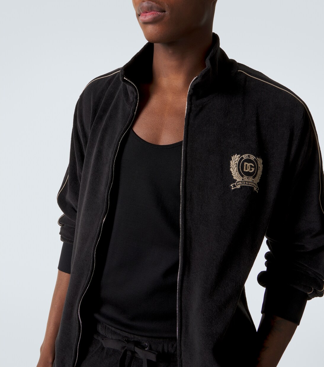 Sudadera en mezcla de algodón con logo | Dolce&Gabbana