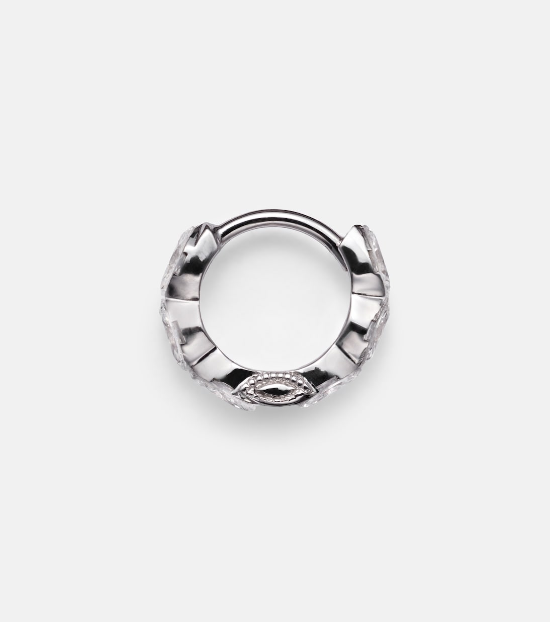 18kt white gold (750/1000) single earring with diamonds | Maria Tash