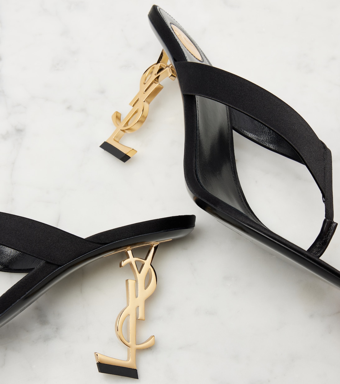 Opyum 85 satin crêpe mules | Saint Laurent