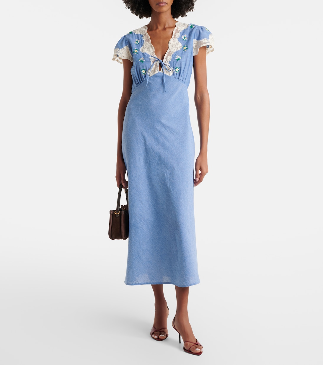 Amari floral lace-trimmed midi dress | Rixo