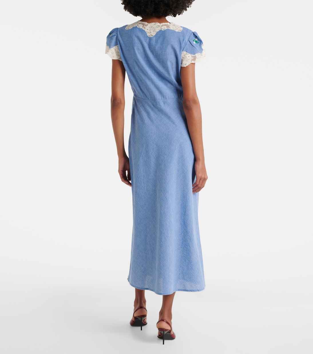 Amari floral lace-trimmed midi dress | Rixo