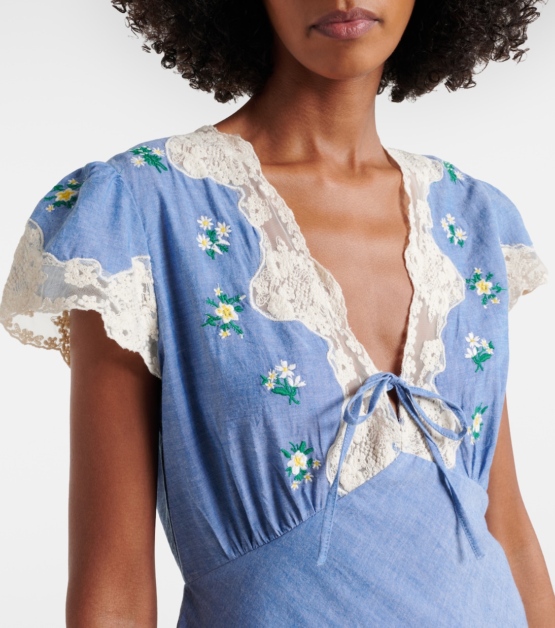 Amari floral lace-trimmed midi dress | Rixo