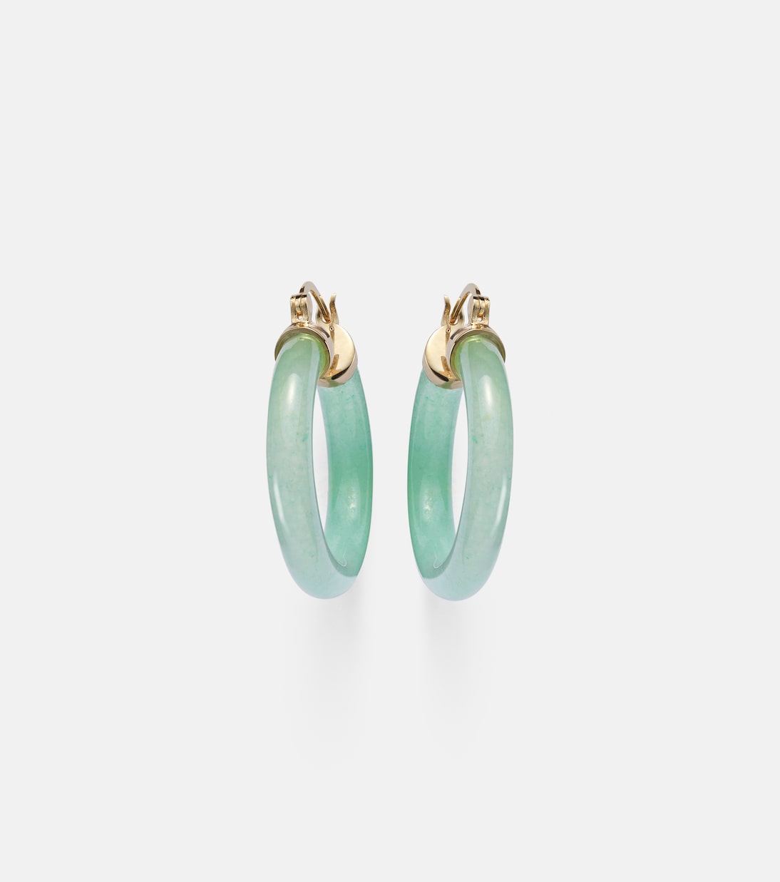Boucles d’oreilles en or 14 ct et jade | Mateo