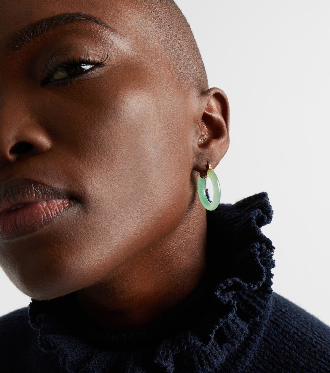 Boucles d’oreilles en or 14 ct et jade | Mateo