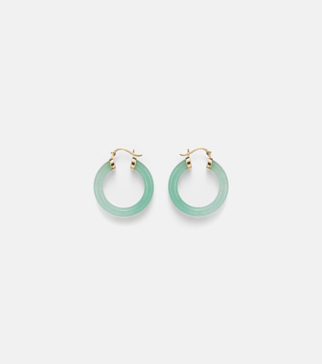 Boucles d’oreilles en or 14 ct et jade | Mateo