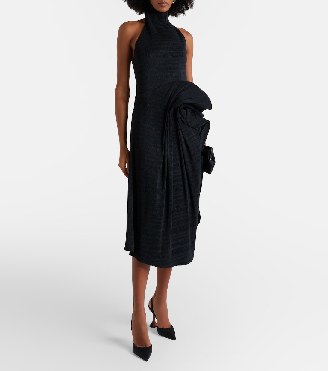 Pumps slingback Holli 95 in raso | Amina Muaddi