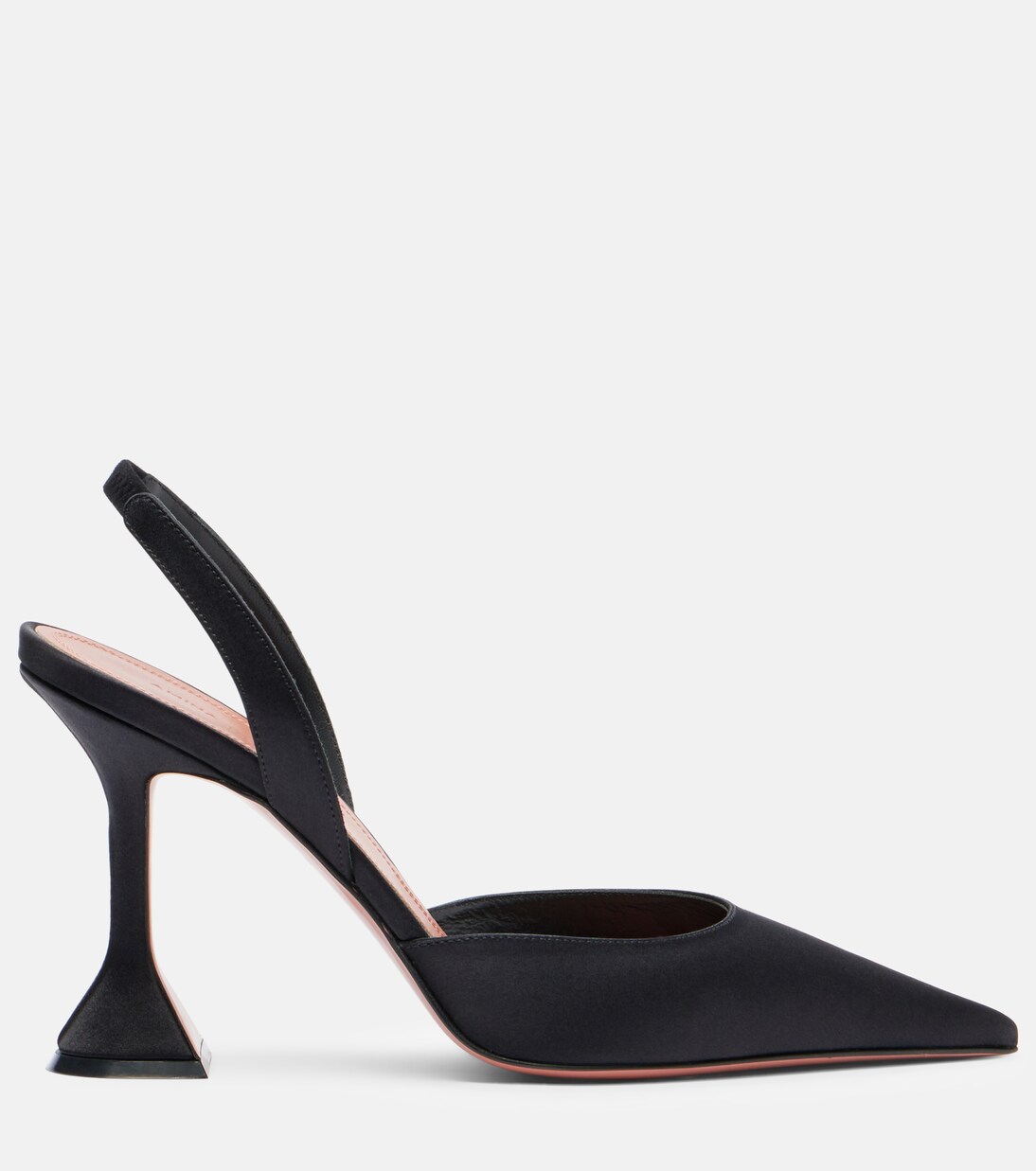 Pumps slingback Holli 95 in raso | Amina Muaddi
